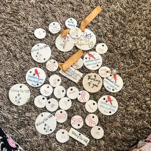 Handmade clay gift tags